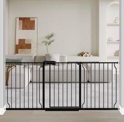 Fairy Baby Gate 66- 71.5” Wide 31” high Walk Through Pressure Mounted No Drill