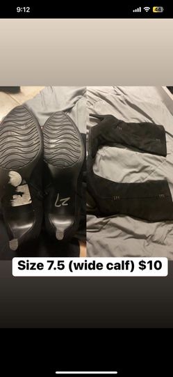 Size 7 1/2 Wide Calf Boots 