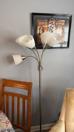 Multi head floor lamp