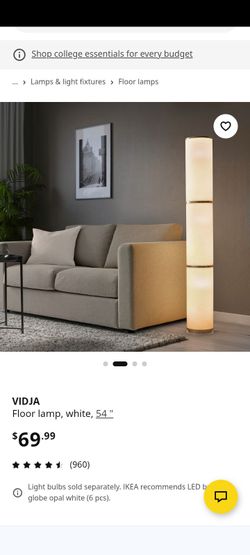 Ikea Floor Lamp Textur 39 inch White