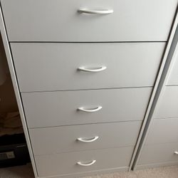2 White Dressers For 100 Usd