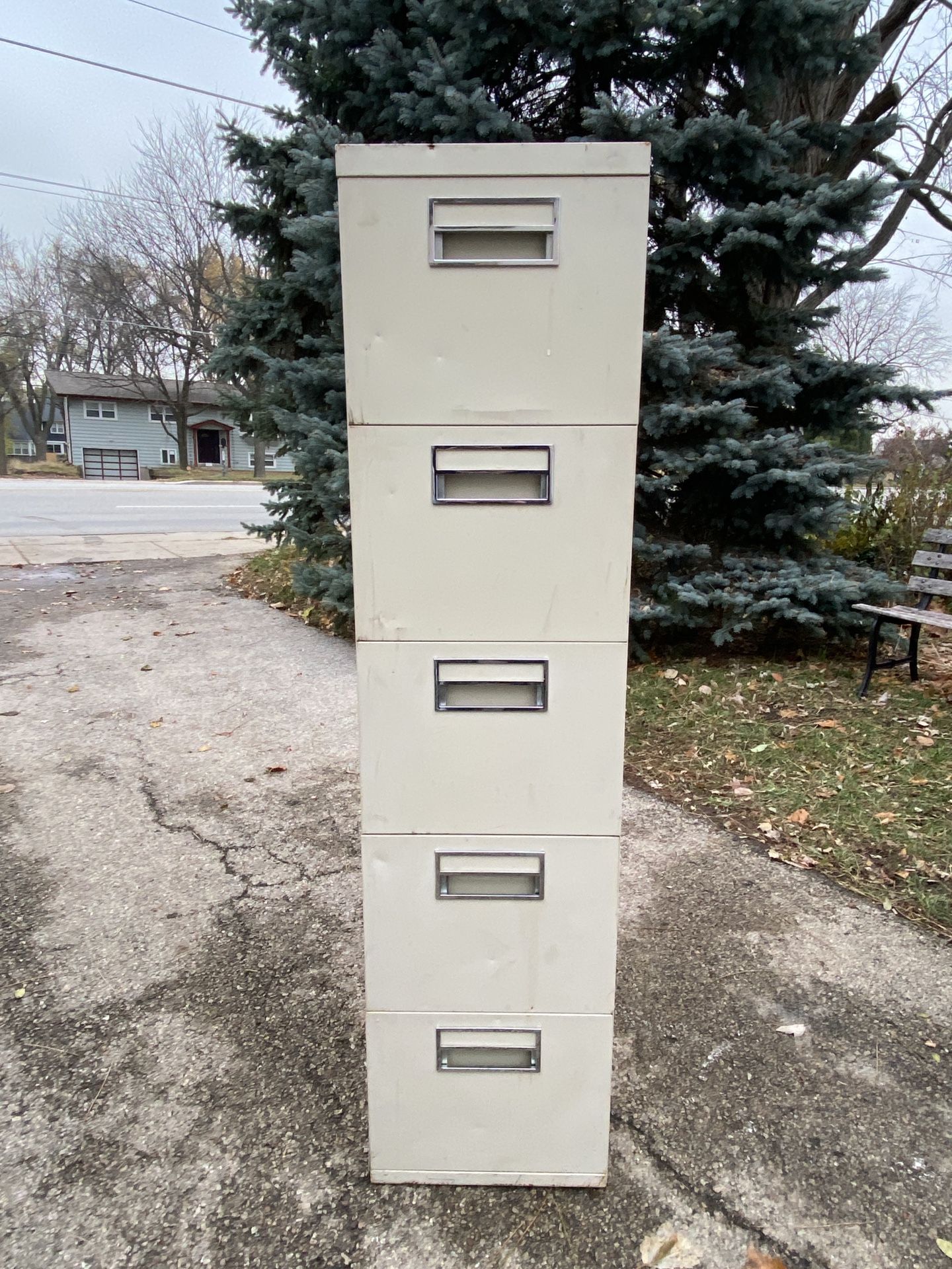 Steelcase 5 Drawer Vertical Letter Size File Cabinet 