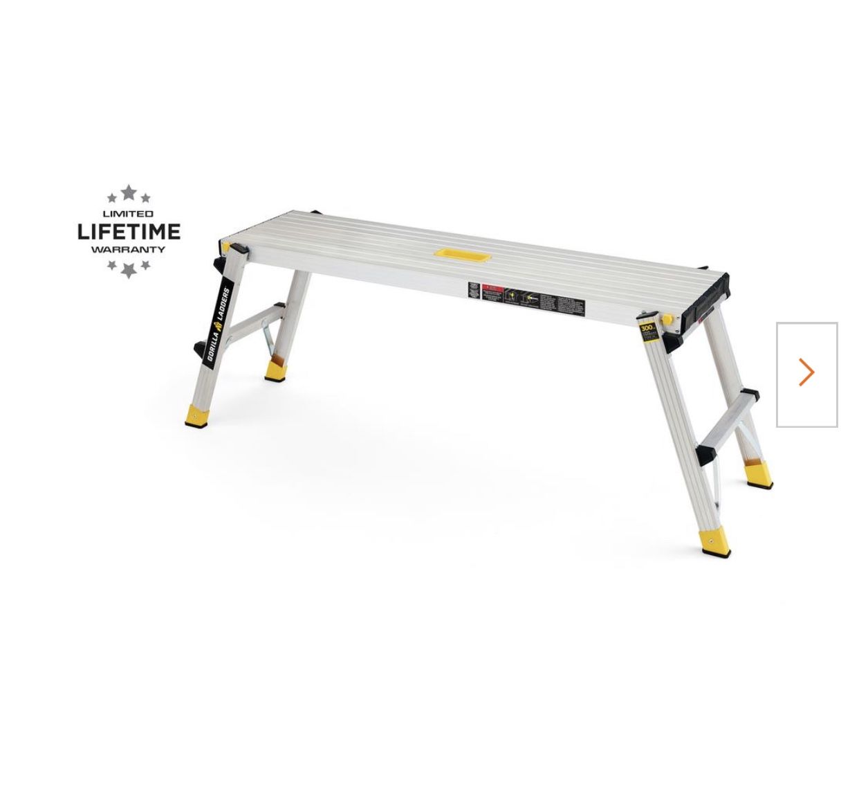 Brand New Gorilla Aluminum Work bench Ladder