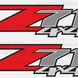 set of 2: 2011 Silverado Z71 4x4 decals - F - 1(contact info removed) GM stickers Chevy bed Z71 4*4 TZ