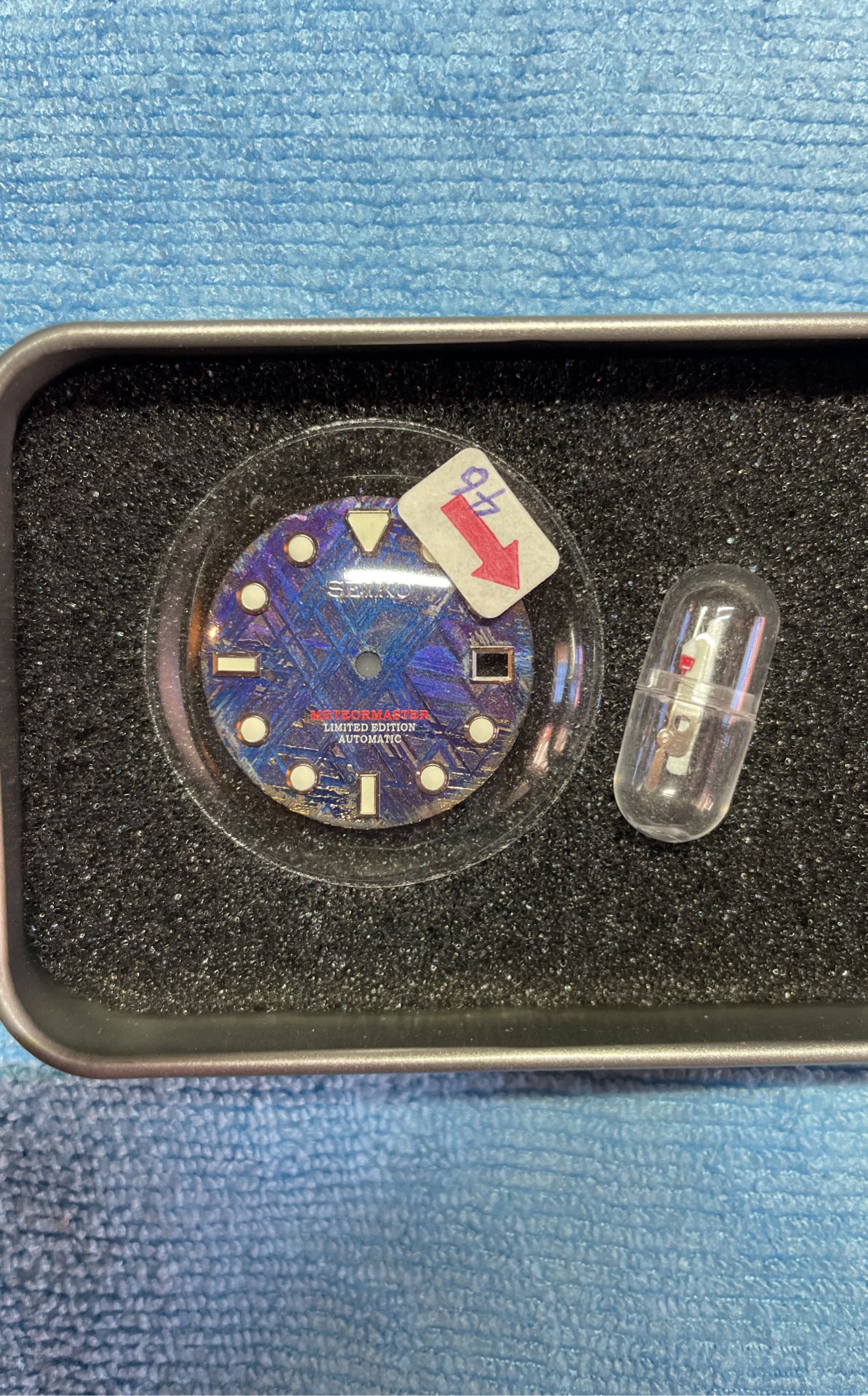 Blue Meteorite Dial For Seiko Watch Mod