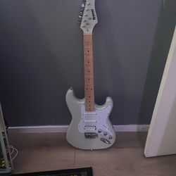 electric guitar with amp