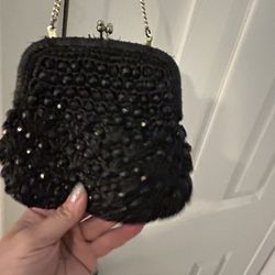 Vintage Beaded Ans Sequence Coin Purse