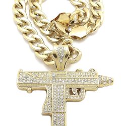 Iced Out Hip Hop Pendant And Chain