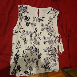 Brand New White And Gray CK top