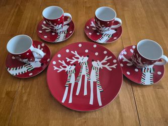 Crate & Barrel Holiday Tea set