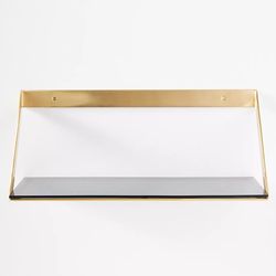 Harvey Shelf Anthropology Brass & Glass