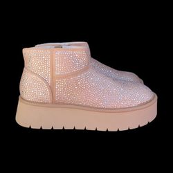Wild Fable Women’s Rhinestone Platform Ankle Boots, Size 8 Only / Botines Con Plataforma de Diamantes de Imitación, 8