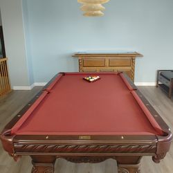 8 Ft, 3 Slate, Hardwood Pool Table