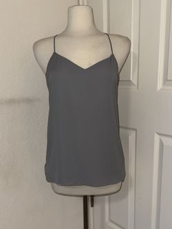 Express Barcelona Cami Grey Reversible Tank Top Racerback