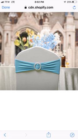 Turquoise Chair Sashes