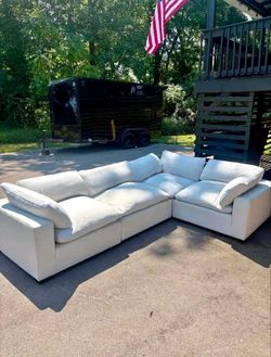 White Modular Cloud Sectional Sofa