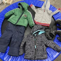 Kids Toddler:Snow Pant, Jacket , Mittens And Boots 