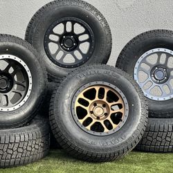 NEW 33” Jeep Tires Set of 5 Wheels Wrangler 5x127 Rims 392 Gladiator JL A/T Tires Sahara Rubicon