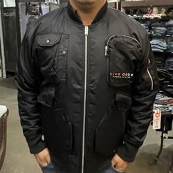 Black Life Code Bomber Jacket sizes Small To XL