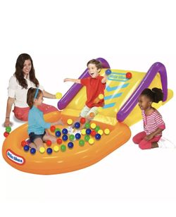 Little Tikes Slide & Splash Down Ball Pit with 40 Balls Endless Fun In & Outdoor