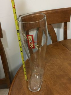 Large vintage boot beer stein 1 gallon
