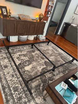 King sized rolling bed frame with headboard mount.