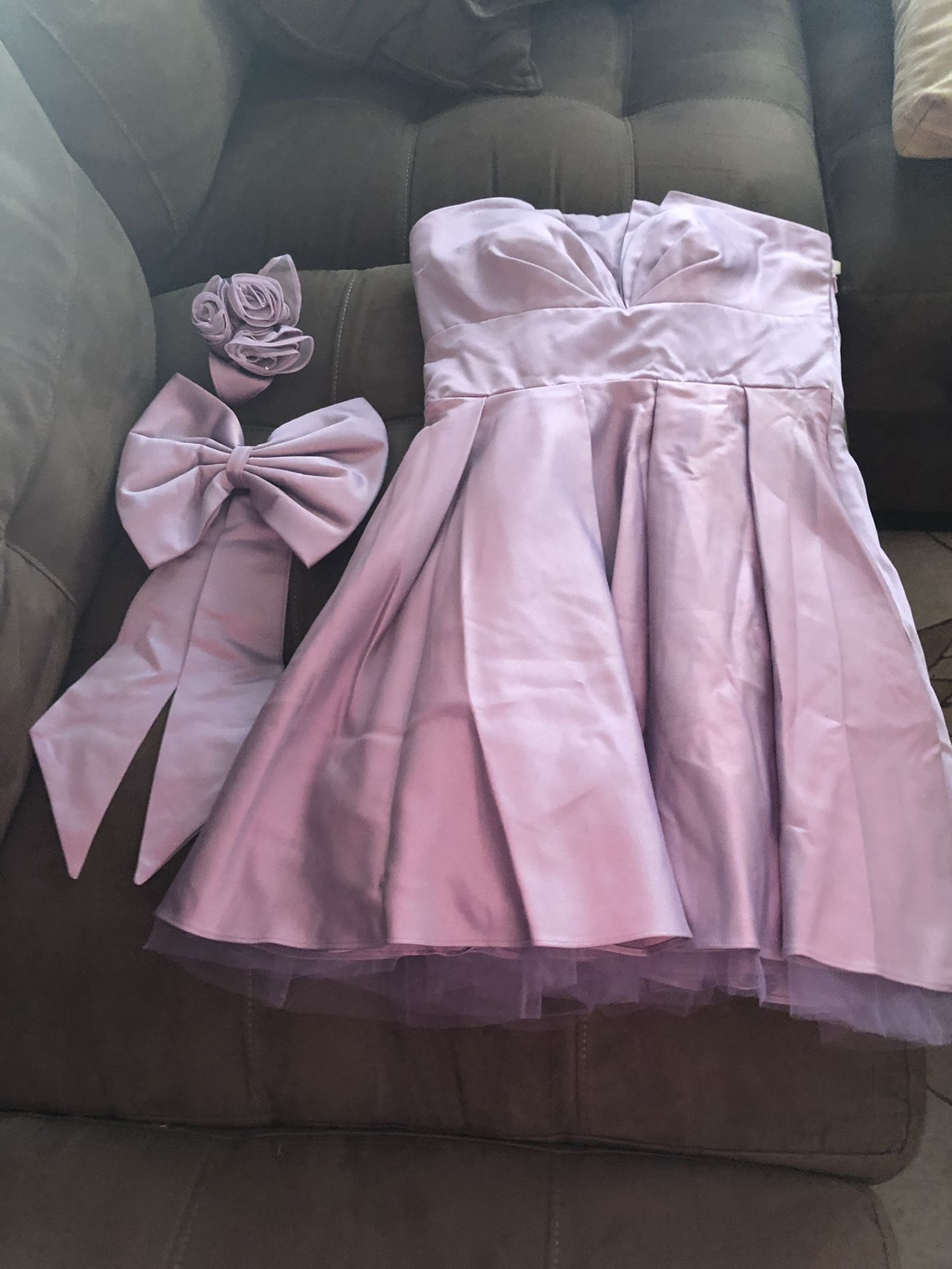 Short Lilac bridesmaid dress
