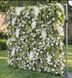 Sage Green Flower Wall