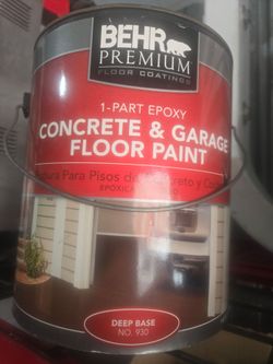 New never used garage floor concrete paint epoxy