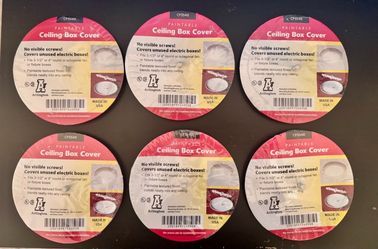 NEW CEILING ELECTRICAL BOX COVER  6 FOR $1