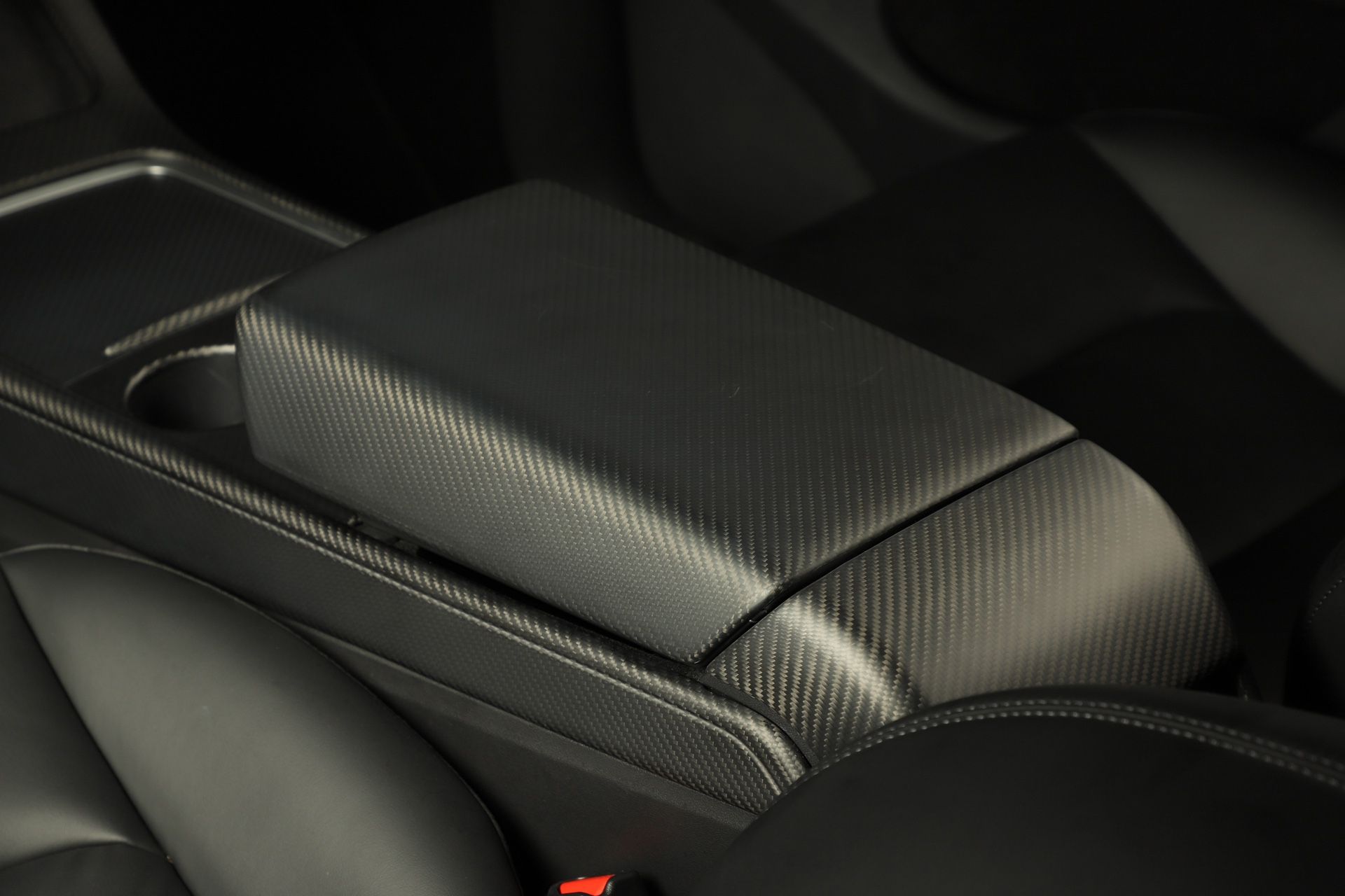Tesla Model 3/Y Carbon Fiber Armrest Overlay