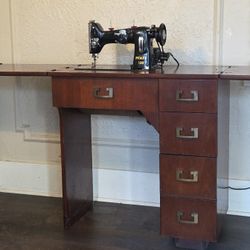 PFAFF 130 Sewing Machine A N d Mahogany Cabinet