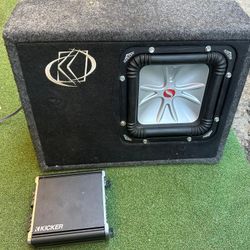 Kicker Subwoofer With Kicker Amp