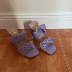 Purple Heeled Sandals