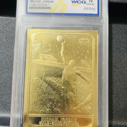 1998 Fleer 23KT Gold 1986 Rookie Sticker Michael Jordan WCG Gem Mt 10