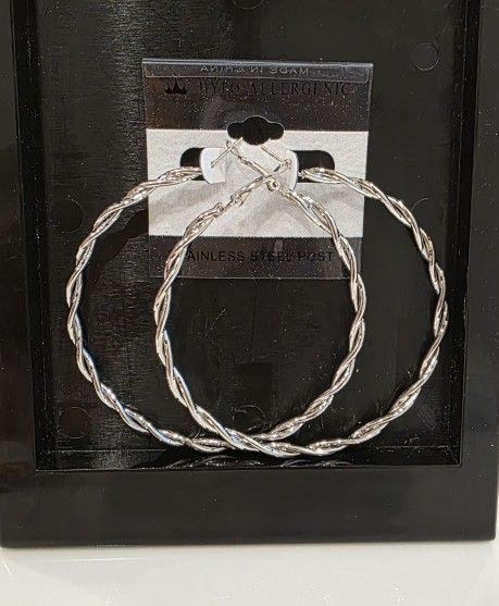 Silver Hoops