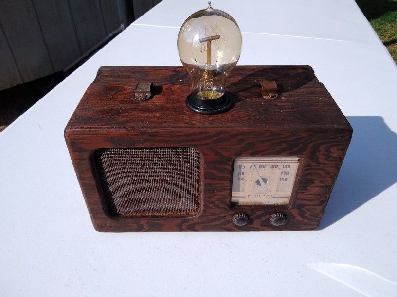 Antique Philco Radio Repurposed Lamp