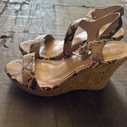 Cheetah Print Women wedge sandals 