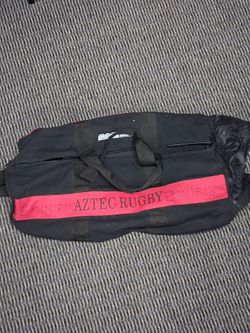 Large Canvas Duffel Bag – Black/Red, Kleege Industries, Aztec Rugby