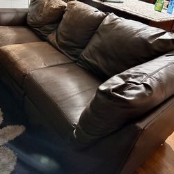 Leather 3 Seater Corner Couch 