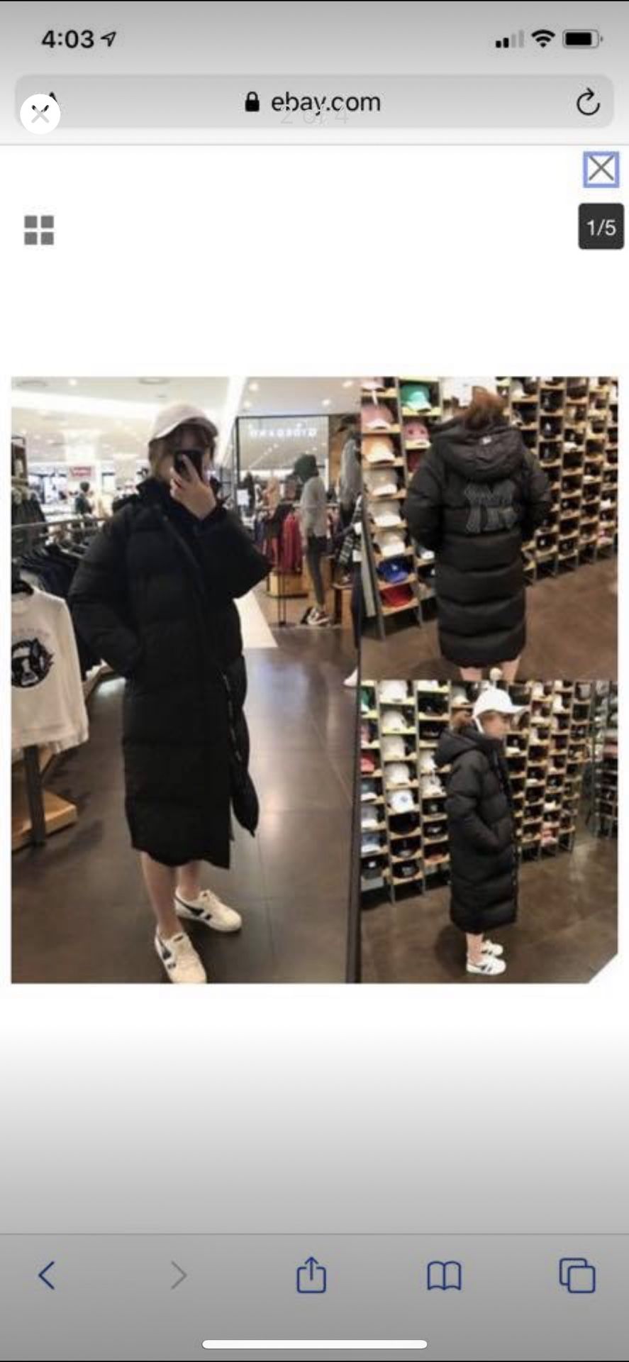 MLB YANKEES PUFFER LONG COAT PARKA size XL