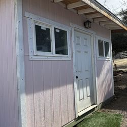 8x12 Shed with AC, Light & Flooring – Perfect Backyard Office or Storage