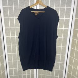 Oak Hill Men’s 3x Tall Sleeveless Sweater Navy Blue