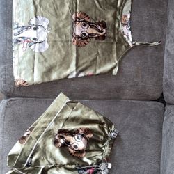 Silk Elephant Print Pajamas