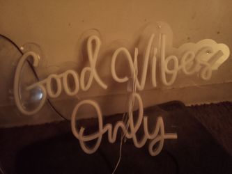 Hanging neon light