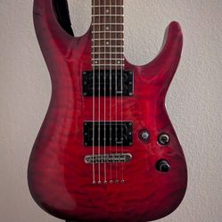 ESP LTD 6-String Electric Guitar Red Quilted Maple Top Rosewood Fretboard