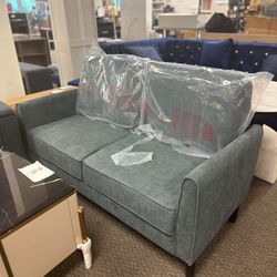 58" W Loveseat Sofa Couch for Living Room, Bedroom, Apartment and Small Space, Easy Assembly, Dark Grey