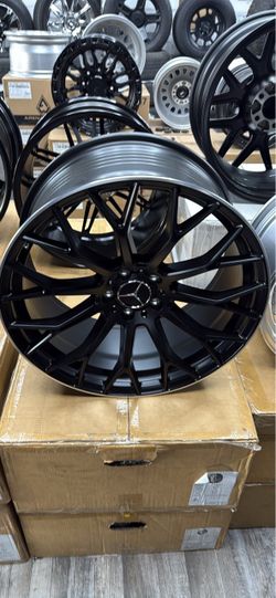 20” MERCEDES WHEELS 5x112 STAGGERED + TIRES (4) NEW-WE FINANCE NO CREDIT OK
