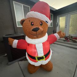 6 FT Christmas Inflatables Brown Bear Outdoor Decorations Blow Up Yard Bear christmas Inflatable wit