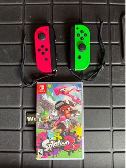 Nintendo Switch Splatoon Joycon Controllers + Game